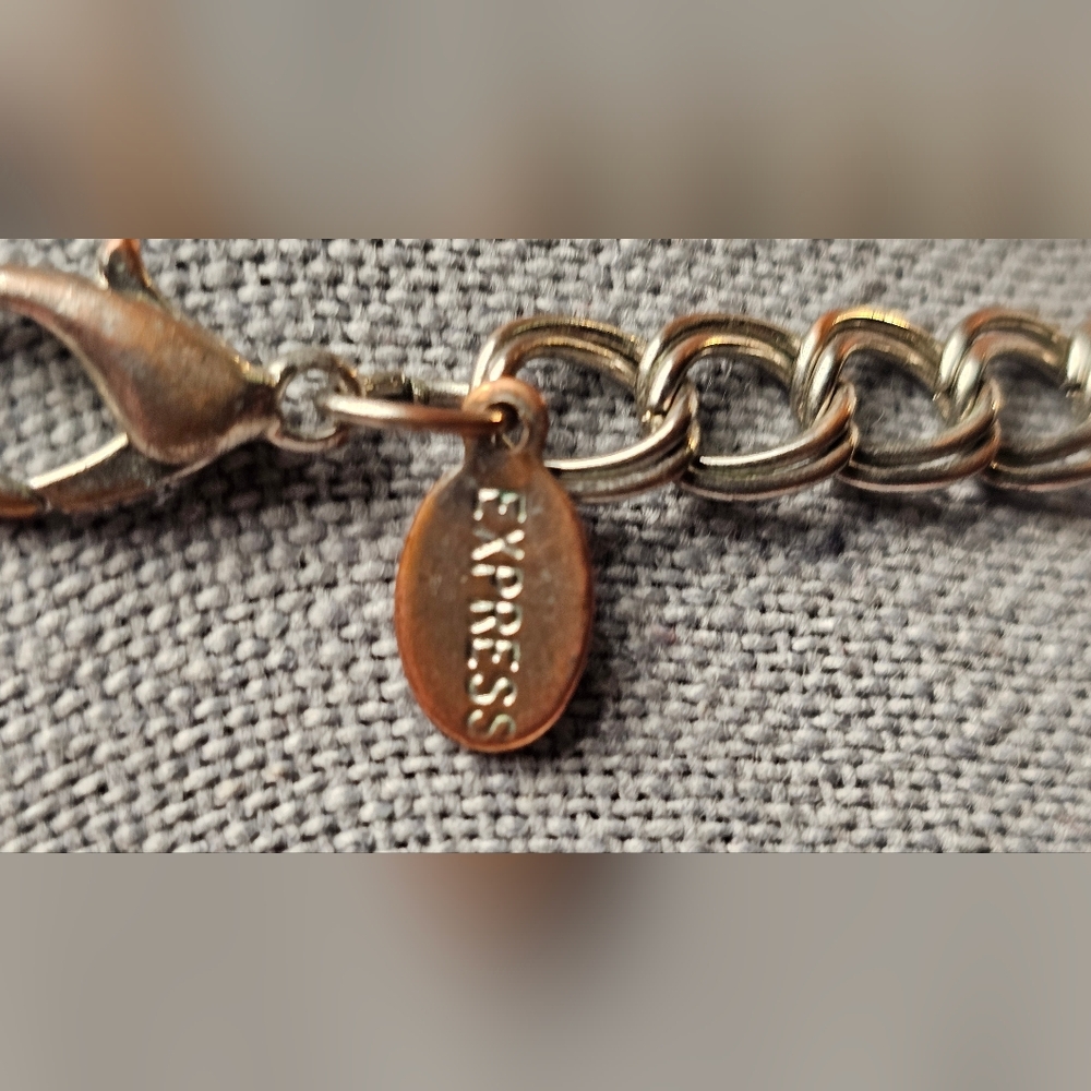 [Express] Silvertoned Statement Necklace Chunky M… - image 7